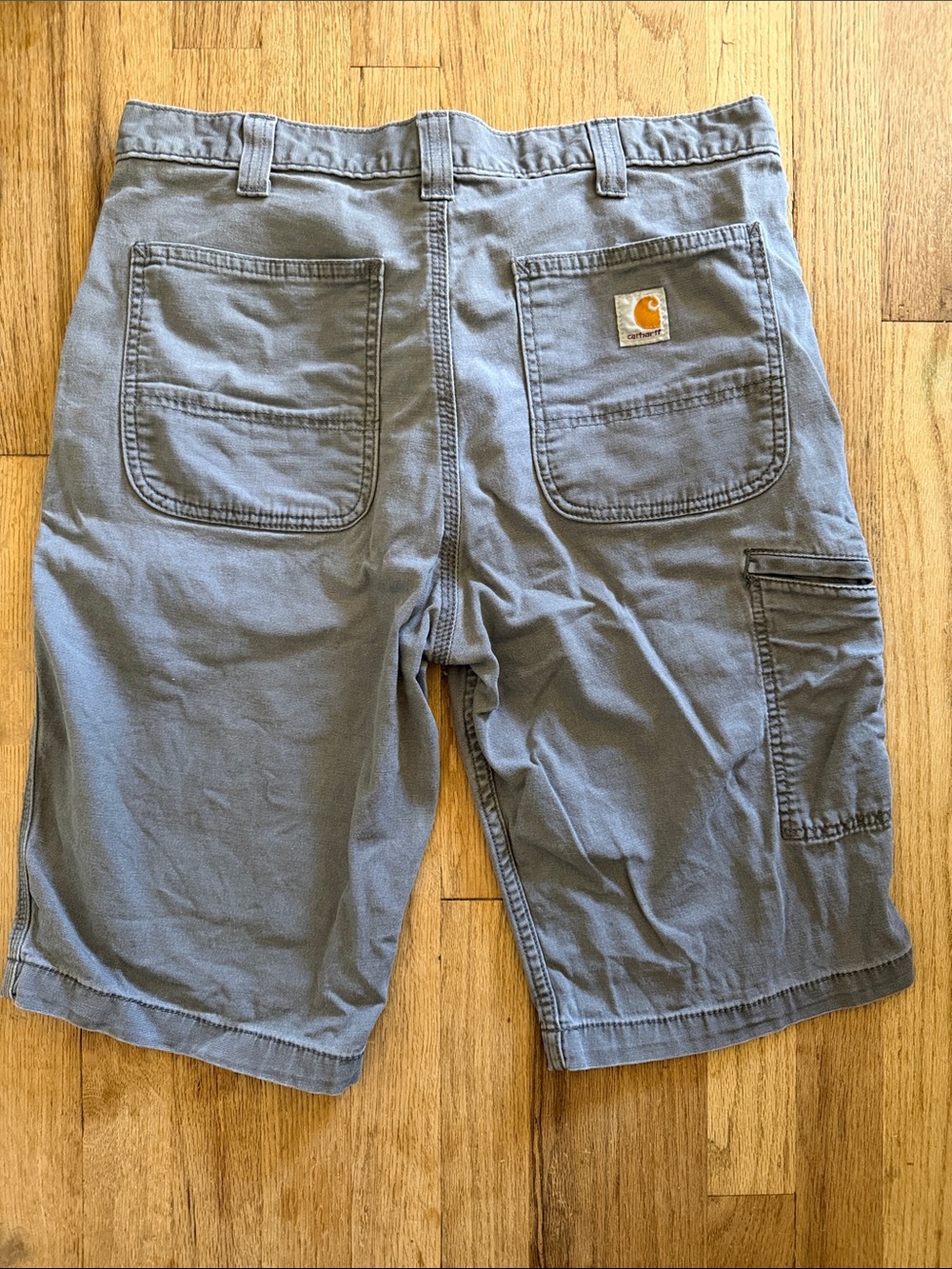 Carhartt Gray Canvas Carpenter Utility Workwear Gorpcore Shorts Men's Size 34